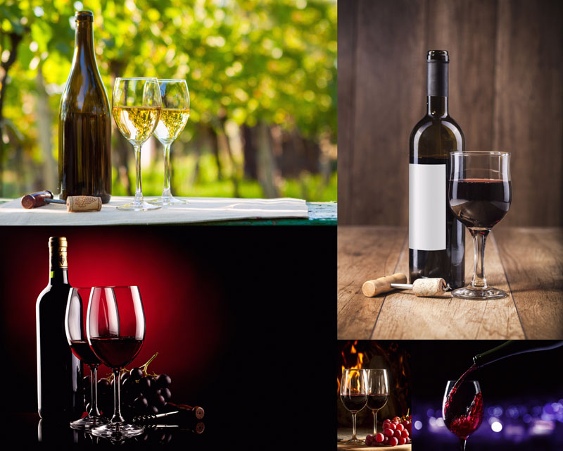红酒与香槟摄影高清图片 - 爱图网设计图片素材下载